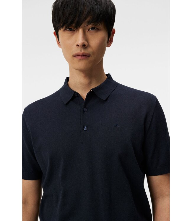 J. Lindeberg J.lindeberg Ridge Rayon Silk Polo Navy