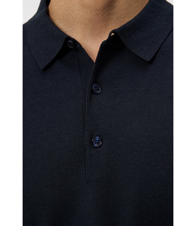 J. Lindeberg J.lindeberg Ridge Rayon Silk Polo Navy