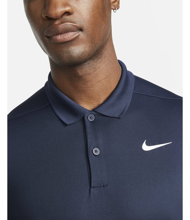 Nike Nike Heren DriFit Victory Solid Golf Polo Donkerblauw