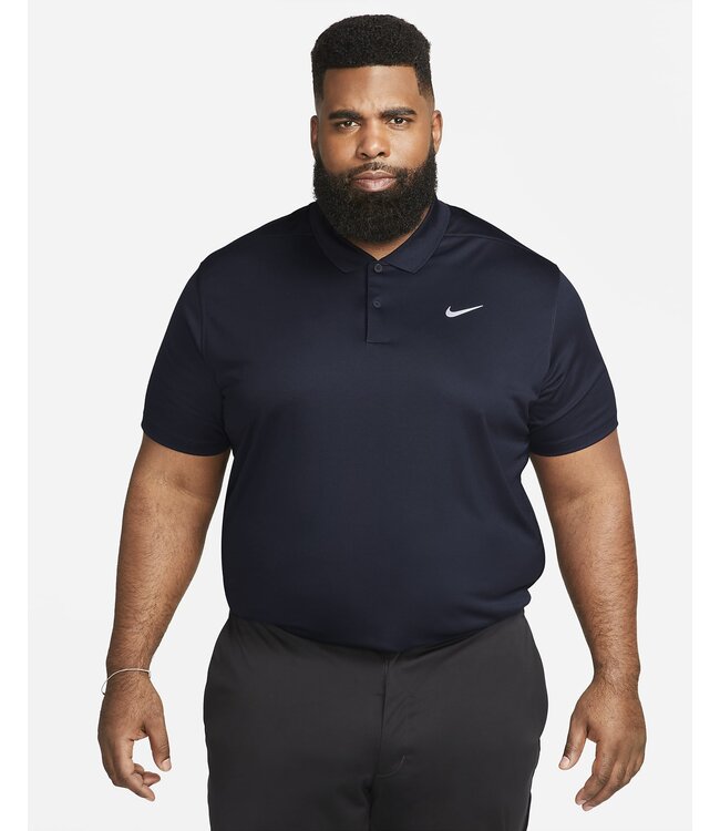 Nike Nike Heren DriFit Victory Solid Golf Polo Donkerblauw