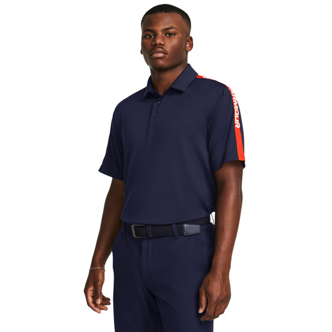 Under Armour Playoff 3.0 Striker Polo-Navy/Phoenix Fire/White