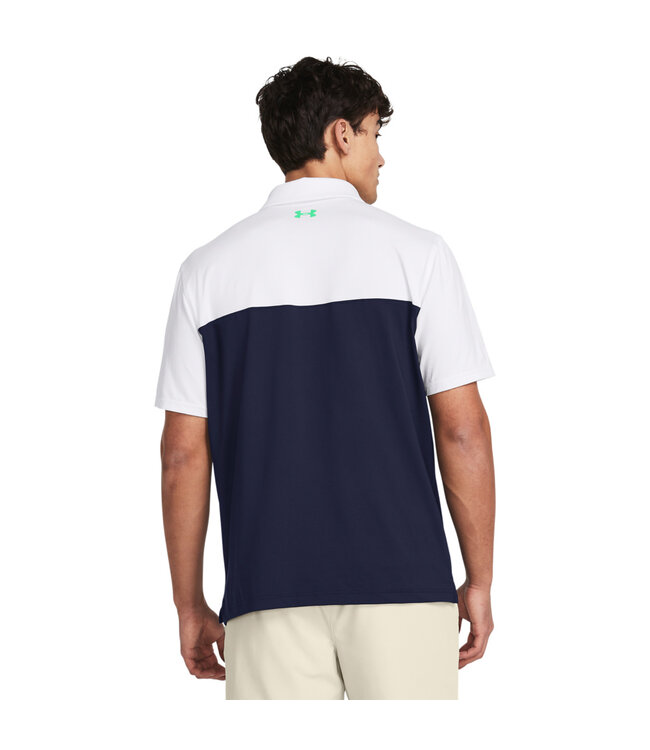 Under Armour Golf Under Armour T2G Color Block Polo-Navy/White/Vapor Green