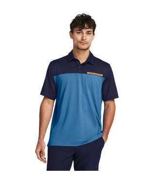 Under Armour Golf Under Armour T2G Color Block Polo-Photon Blue/Navy/Nova Orange