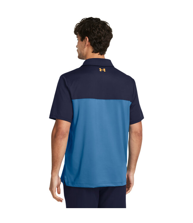 Under Armour Golf Under Armour T2G Color Block Polo-Photon Blue/Navy/Nova Orange