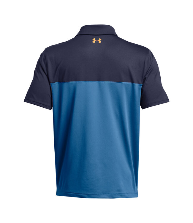 Under Armour Golf Under Armour T2G Color Block Polo-Photon Blue/Navy/Nova Orange