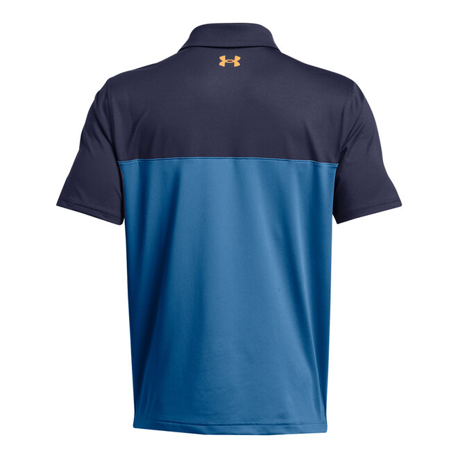 Under Armour T2G Color Block Polo-Photon Blue/Navy/Nova Orange