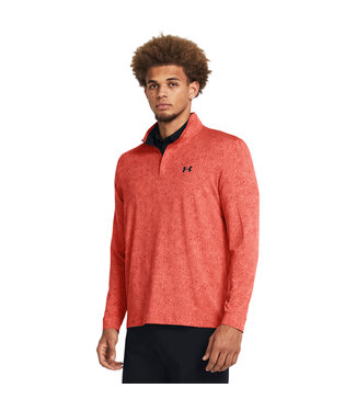 Under Armour Golf Under Armour Playoff Printed 1/4 Zip-Coho/Red Solstice