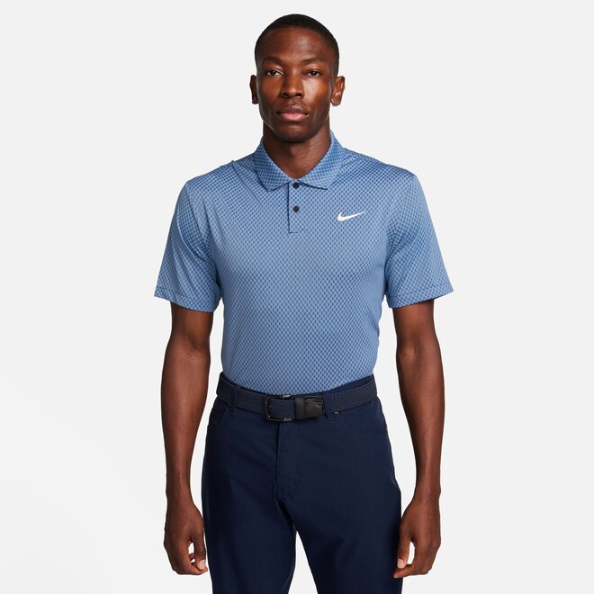 Nike Heren Tour DriFit Golfpolo Blauw Print