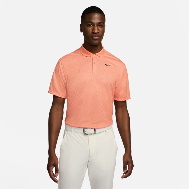 Nike Heren Victory+ DriFit Golfpolo Oranje/Wit