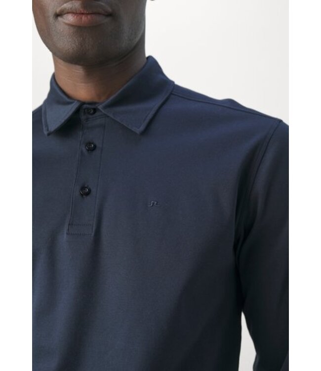 J. Lindeberg J.lindeberg Men Asher Long Sleeve Polo Navy