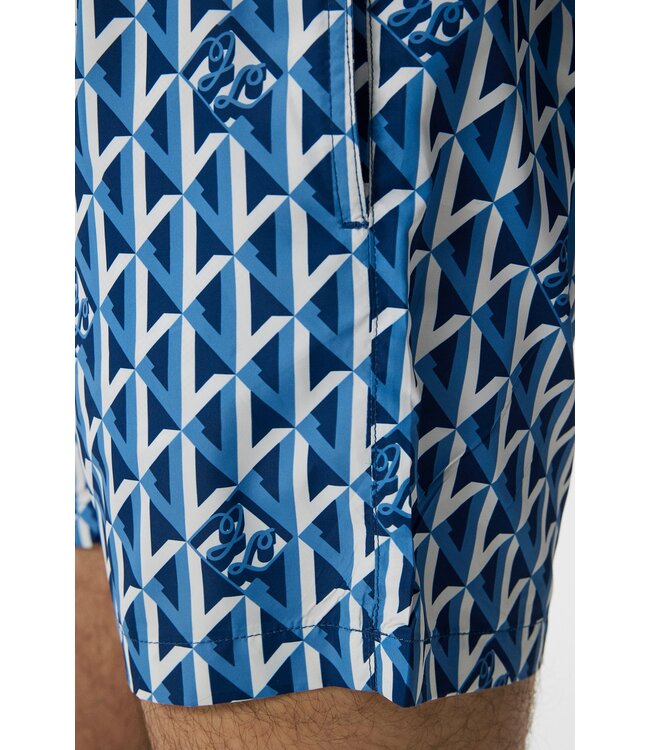 J. Lindeberg J.Lindeberg Heren Banks Island Geo Swim Trunks Jasper Blue