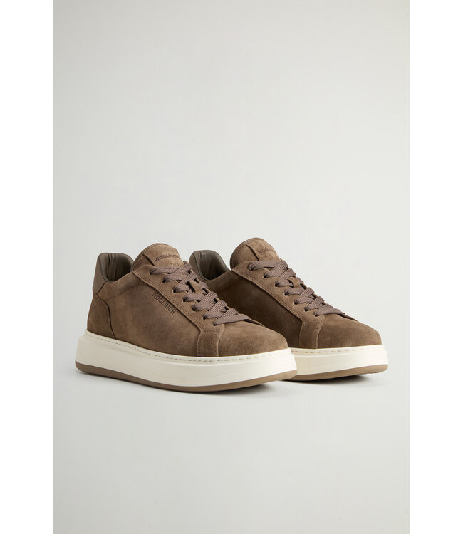 Woolrich Woolrich Heren Arrow Court Camoscio Sneaker Taupe/Brown