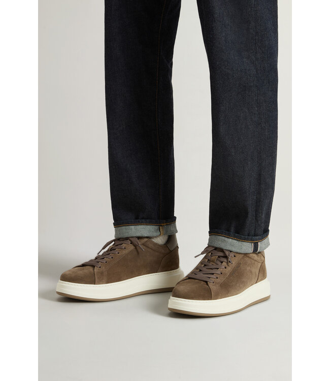 Woolrich Woolrich Heren Arrow Court Camoscio Sneaker Taupe/Brown