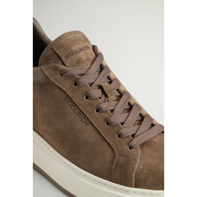 Woolrich Heren Arrow Court Camoscio Sneaker Taupe/Brown