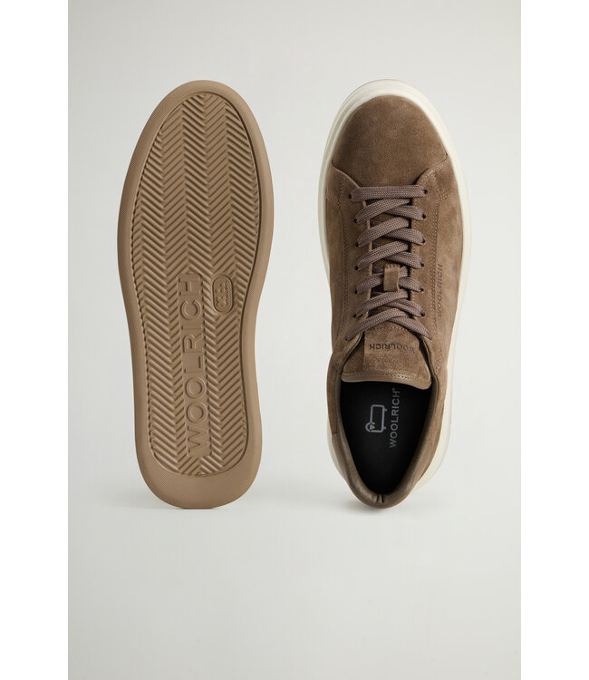 Woolrich Woolrich Heren Arrow Court Camoscio Sneaker Taupe/Brown