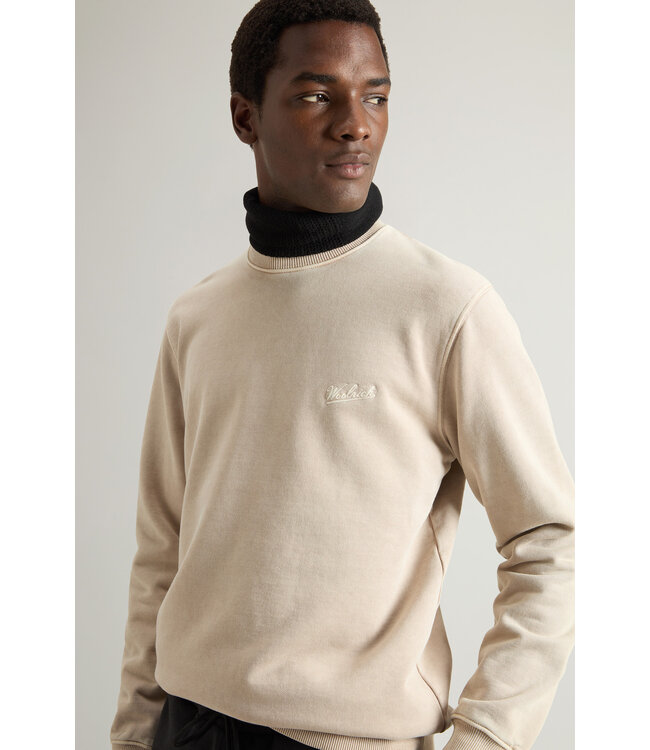 Woolrich Woolrich Heren Garment Dyed Crewneck Rope