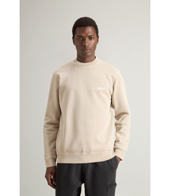 Woolrich Woolrich Heren Garment Dyed Crewneck Rope