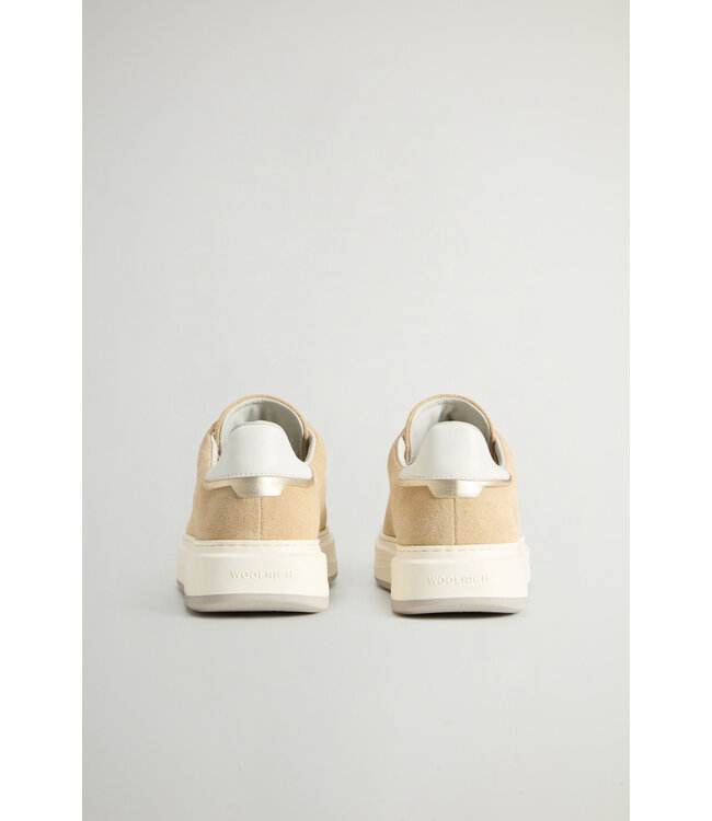 Woolrich Woolrich Dames Arrow Court Camoscio Sneaker Beige