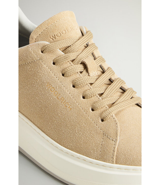 Woolrich Woolrich Dames Arrow Court Camoscio Sneaker Beige
