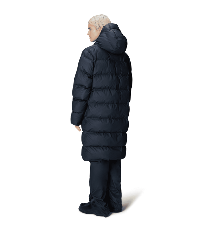 Rains Rains Unisex Alta Longer Puffer Jacket W3T4 Navy