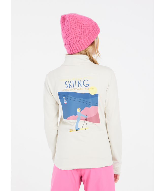 Protest Meisjes Desra JR 1/4 Zip Pully Kitt Offwhite
