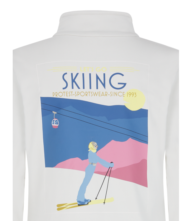 Protest Meisjes Desra JR 1/4 Zip Pully Kitt Offwhite