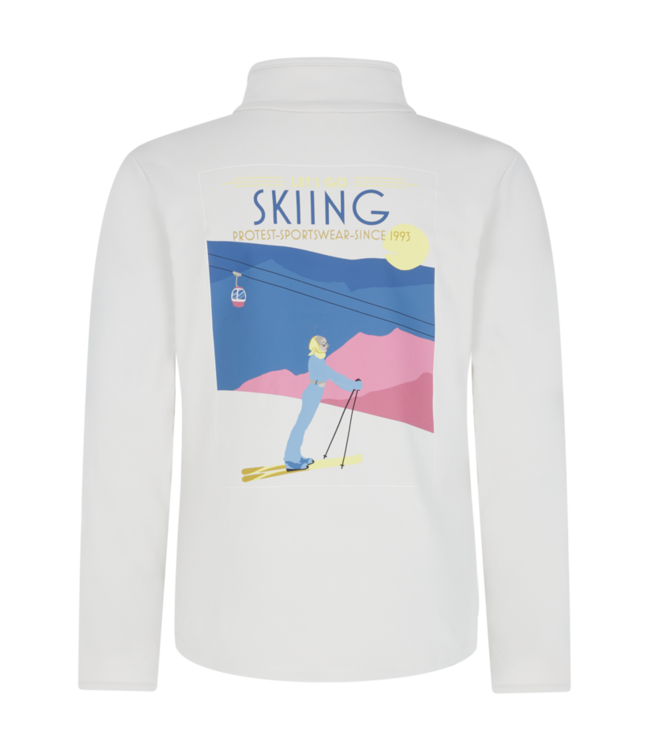 Protest Meisjes Desra JR 1/4 Zip Pully Kitt Offwhite