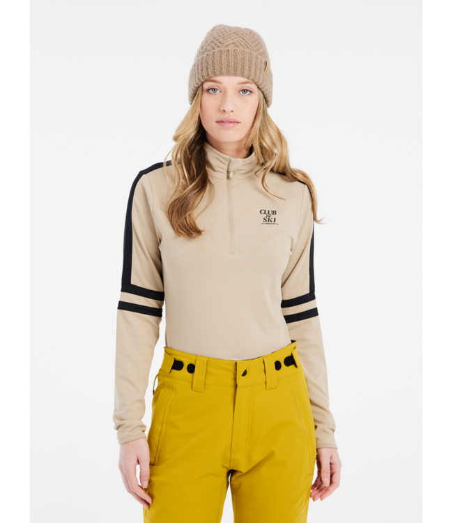 Protest Dames Prue 1/4 Zip Pully Bamboobeige