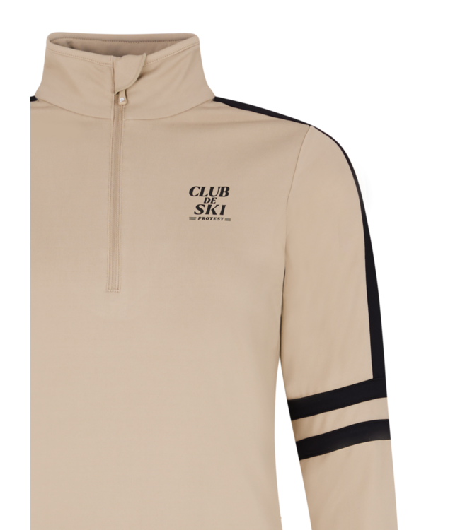 Protest Dames Prue 1/4 Zip Pully Bamboobeige