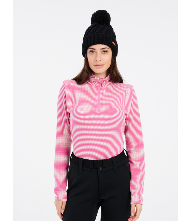 Protest Dames Ivory 1/4 Zip Pully Foxy Pink
