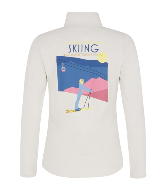 Protest Dames Lunar 1/4 Zip Pully Kit Off White