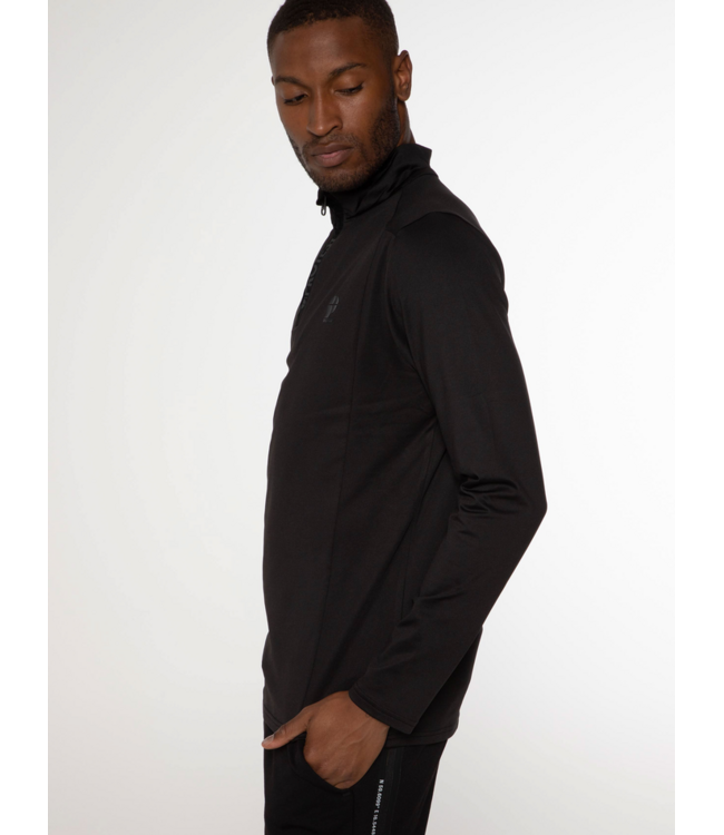 Protest Heren Rewill 1/4 Zip Pully True Black
