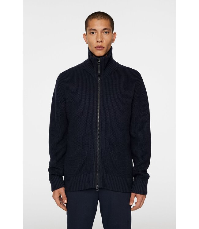 J. Lindeberg J.Lindeberg Heren Skyler Wool Blend Zip Cardigan Navy
