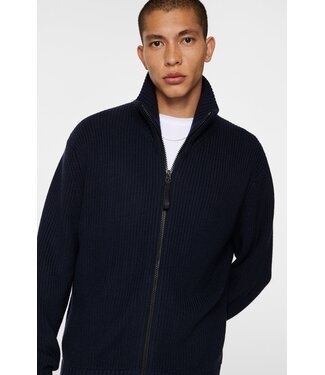 J. Lindeberg J.Lindeberg Heren Skyler Wool Blend Zip Cardigan Navy