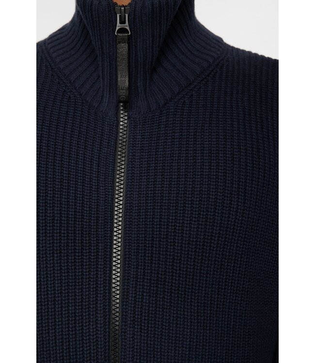 J. Lindeberg J.Lindeberg Heren Skyler Wool Blend Zip Cardigan Navy