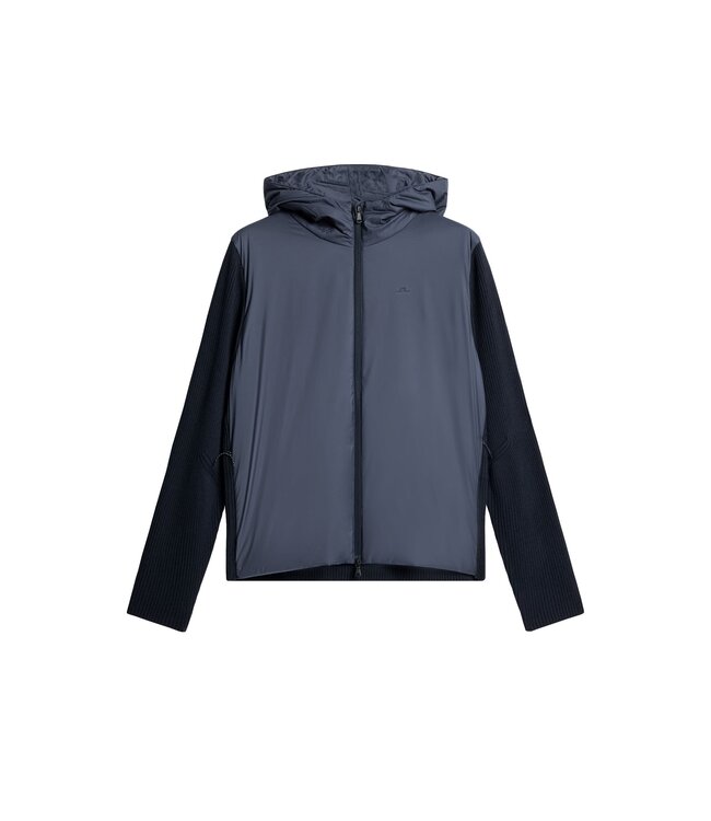 J. Lindeberg J.lindeberg Heren Thierry Hybrid Knit Hoodie Navy