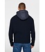 J. Lindeberg J.lindeberg Heren Thierry Hybrid Knit Hoodie Navy