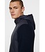 J. Lindeberg J.lindeberg Heren Thierry Hybrid Knit Hoodie Navy
