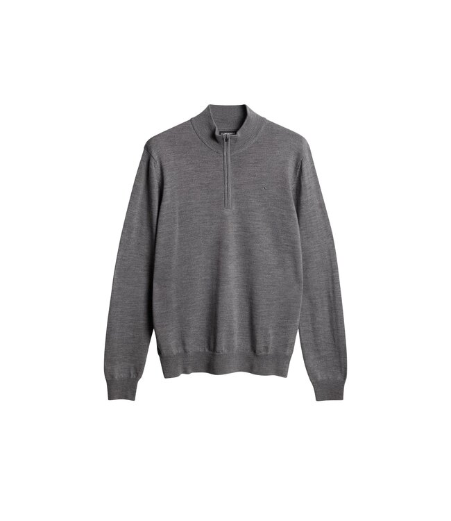J. Lindeberg J.Lindeberg Heren Kiyan Quarter Zip Sweater Mid Grey Melange