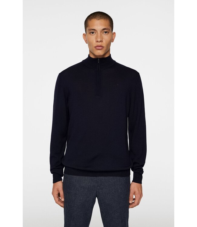 J. Lindeberg J.Lindeberg Heren Kiyan Quarter Zip Sweater Navy