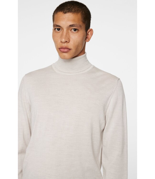 J. Lindeberg J.lindeberg Heren Kaden Merino Turtleneck Moonbeam Melange