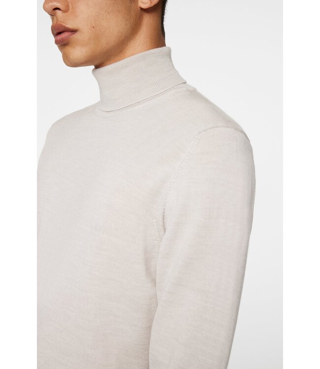 J. Lindeberg J.lindeberg Heren Kaden Merino Turtleneck Moonbeam Melange