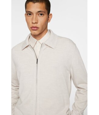 J. Lindeberg J.Lindeberg Heren Kaleb Merino Zip Cardigan Moonbeam