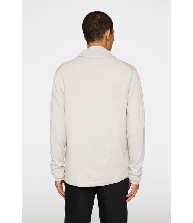 J. Lindeberg J.Lindeberg Heren Kaleb Merino Zip Cardigan Moonbeam