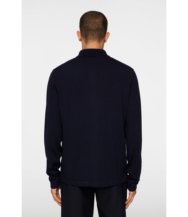 J. Lindeberg J.Lindeberg Heren Kaleb Merino Zip Cardigan Navy
