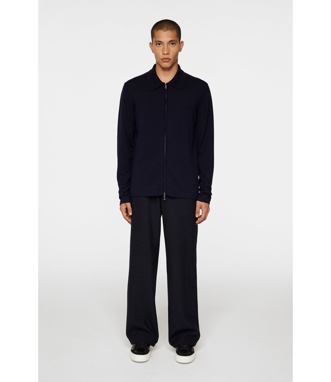 J. Lindeberg J.Lindeberg Heren Kaleb Merino Zip Cardigan Navy