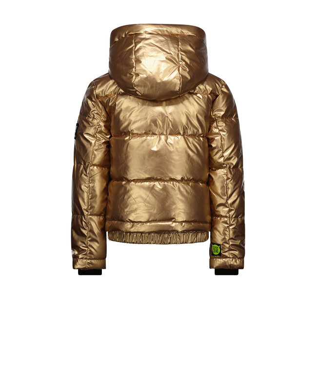 Superrebel Kidsgear Super Rebel Meisjes Spicey Metallic Ski Jacket Rose Gold Metal
