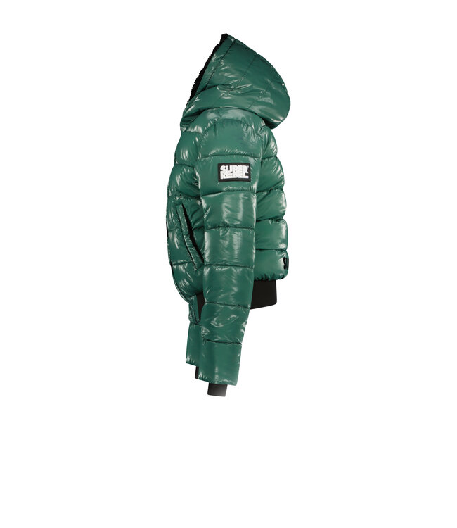 Superrebel Kidsgear Super Rebel Meisjes Funk Metallic Ski Jacket Green Metal