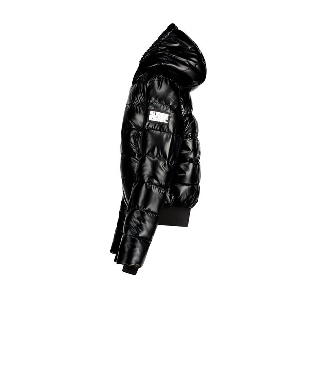 Superrebel Kidsgear Super Rebel Meisjes Funk Metallic Ski Jacket Black Matt