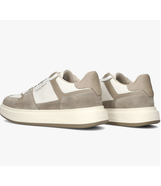 Woolrich Woolrich Heren Arrow Court Camoscio Sneaker Beige - Off White